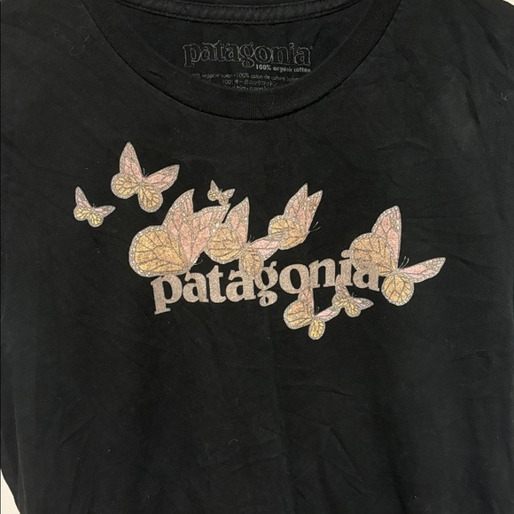 Patagonia women’s black butterfly t shirt. - Picture 2 of 5